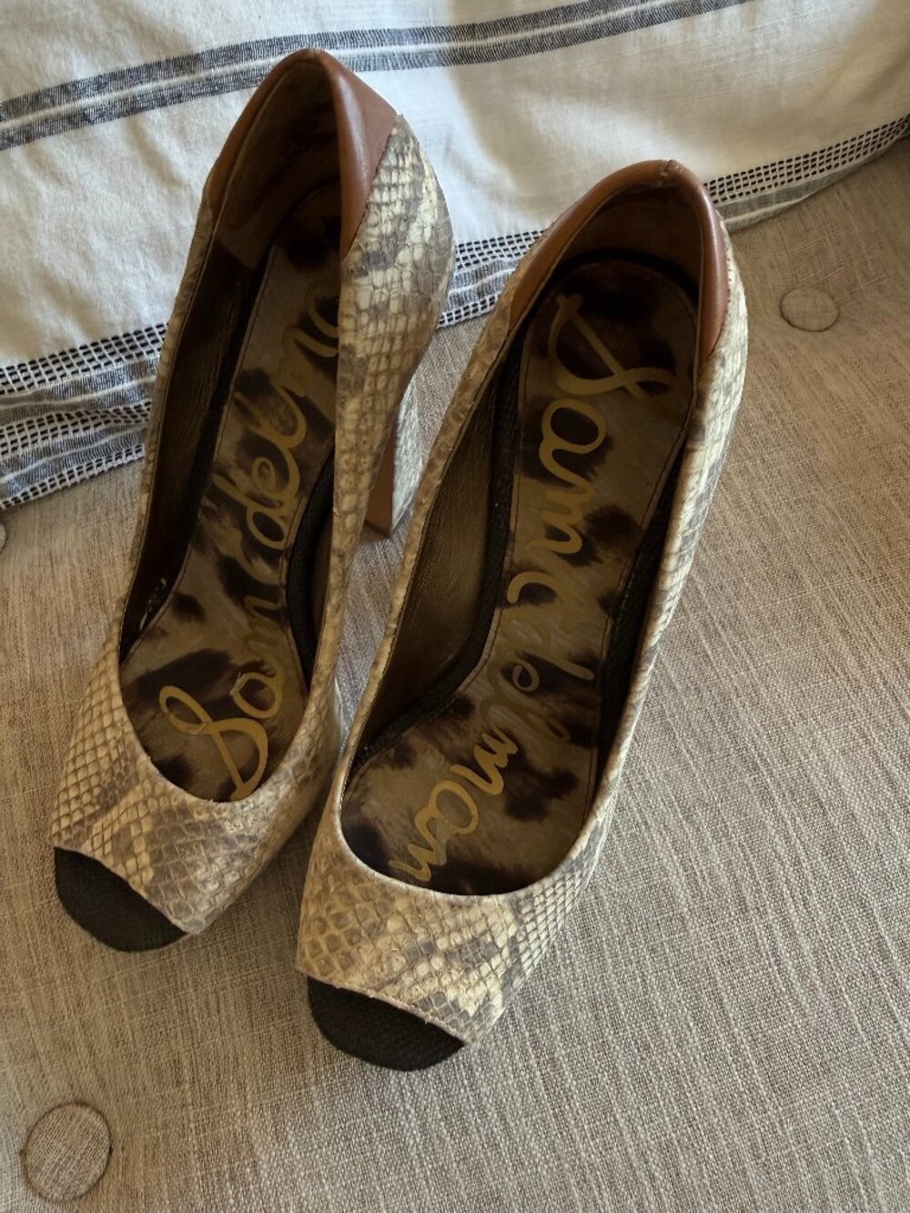 Platform Sam Edelman Snake print shoes